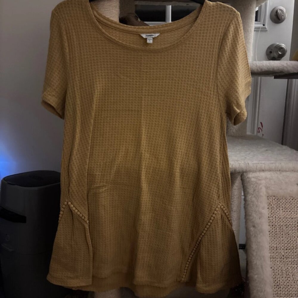 Waffle print top